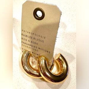 Anthropologie golden earrings New With Tag